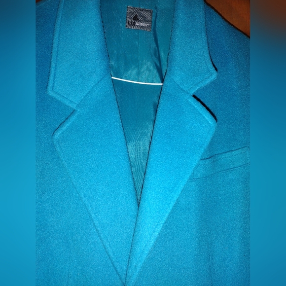Vintage LizWear Liz Claiborne Women's Wool Blend Jacket Turquoise Size 14 Casual - Picture 4 of 12